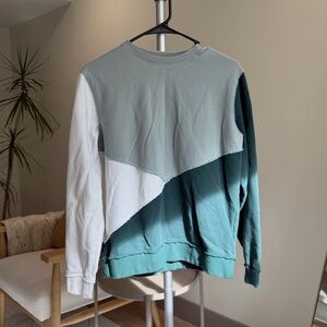 Women’s | Bohme Oversized Colorblock Sweatshirt | Distressed Raw Edge | Size S